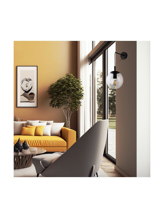 TK Lighting Lumină de Perete cu Soclu E27 Negru 18cm
