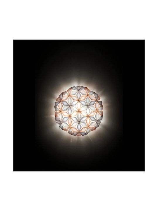 Slamp La Vie Large Modern Lamp Wall with Socket E27 Silver 74x74x21cm
