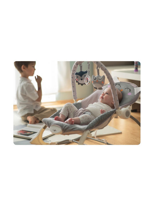 Ricokids Pernă Decorativă pentru Pătuț Bufniță Gri 29x29cm