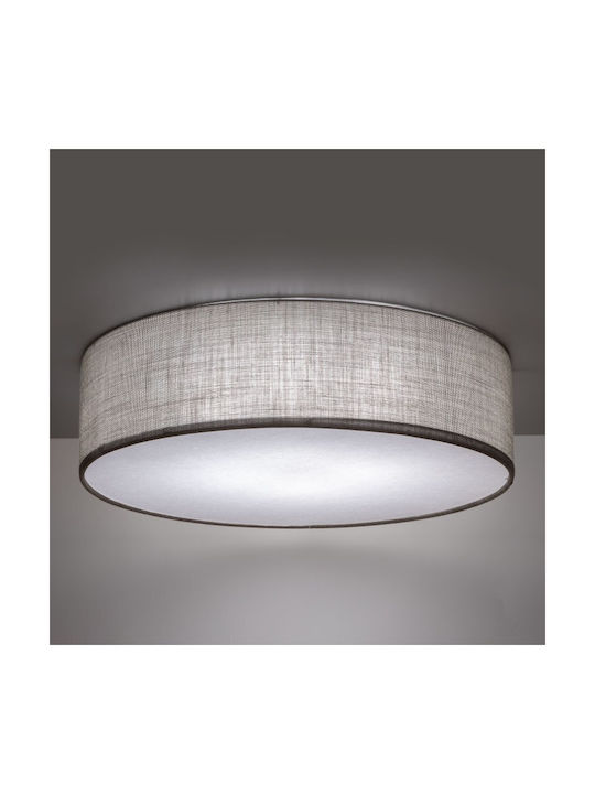 TK Lighting Πλαφονιέρα Οροφής 60εκ. Γκρι με Ντουί E27