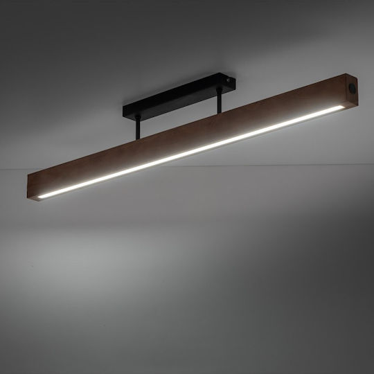 TK Lighting Таванно осветление 96бр Кафяв с Вграден LED