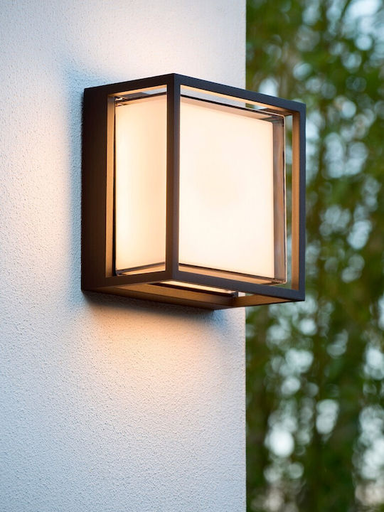Lucide Lightning Singa Επιτοίχια Εξωτερική Πλαφονιέρα LED IP54 9.6W με Θερμό Λευκό Φως