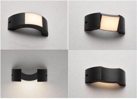 Avide Beirut Wall-Mounted Outdoor Ceiling Light LED IP54 6W with Warm White Light 6εκ.