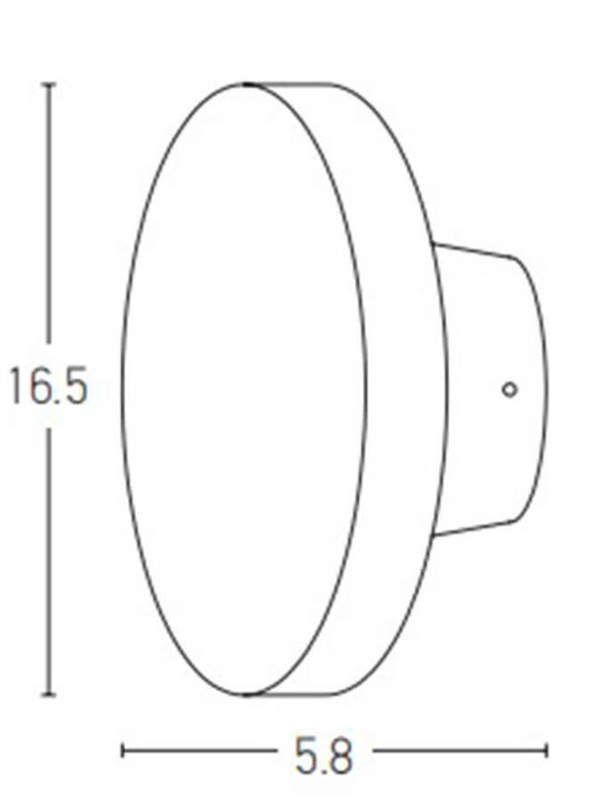 Zambelis Lights Επιτοίχια Εξωτερική Πλαφονιέρα LED IP65 8W με Θερμό Λευκό Φως