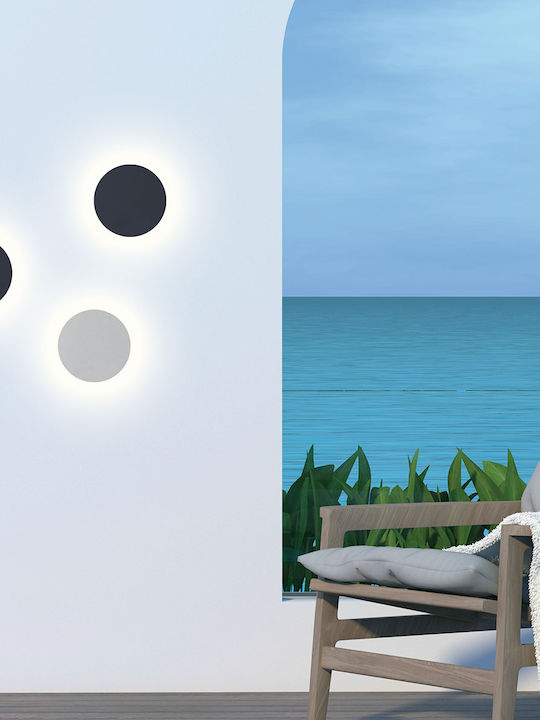 Zambelis Lights Επιτοίχια Εξωτερική Πλαφονιέρα LED IP65 8W με Θερμό Λευκό Φως
