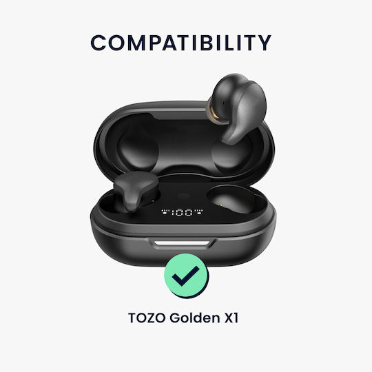 Kwmobile Калъф За Слушалки Tozo Golden X1 Черен Силикон Kwm0000259s001c