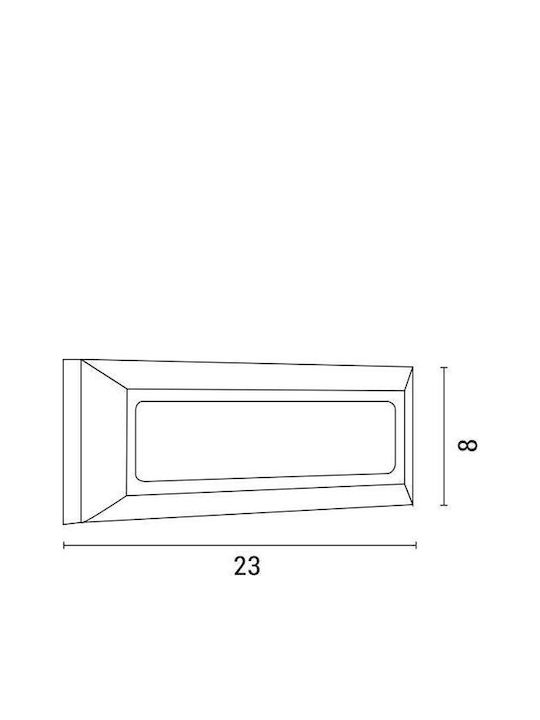 Eurolamp Wall-Mounted Outdoor Ceiling Light LED IP65 4W with Warm White Light 23x8εκ.