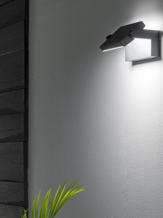 Ideal Lux Επιτοίχιος Εξωτερικός Προβολέας LED IP54 20.5W με Θερμό Λευκό Φως 21.2x16.5x10εκ.