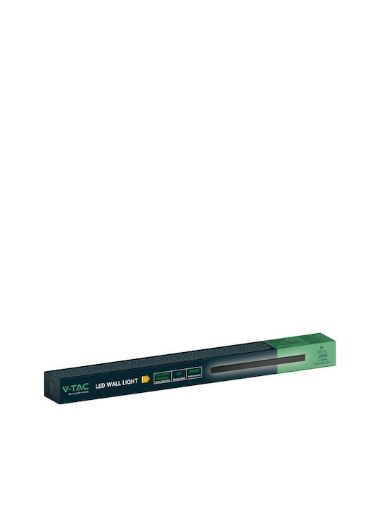 V-TAC Επιτοίχιο Γραμμικό Φωτιστικό LED IP65 16W με Θερμό Λευκό Φως 6x6x5εκ.