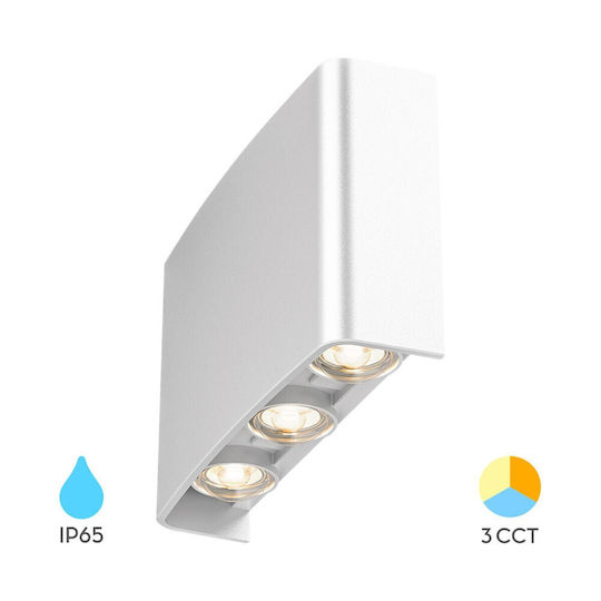 Braytron Стенен Външен Спот LED IP65 1W с Регулируемо Бяло Светлина 16x10x41см
