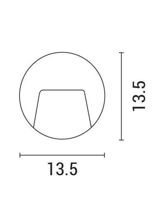 Eurolamp Επιτοίχια Εξωτερική Πλαφονιέρα LED IP65 3W με Φυσικό Λευκό Φως