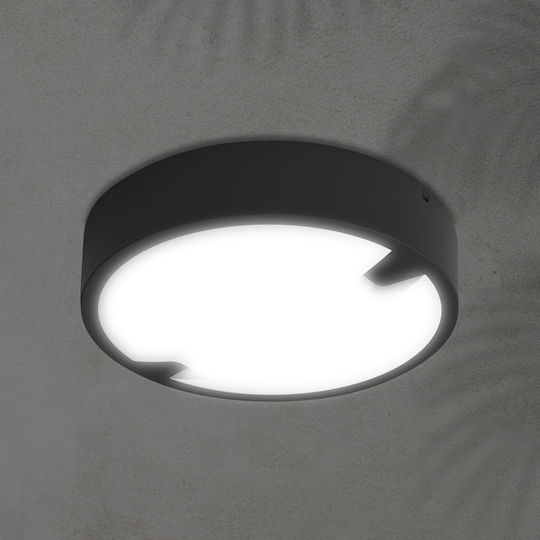 Eurolamp Wall-Mounted Outdoor Ceiling Lamp LED IP65 18W with Natural White Light 22x22x6.5cm