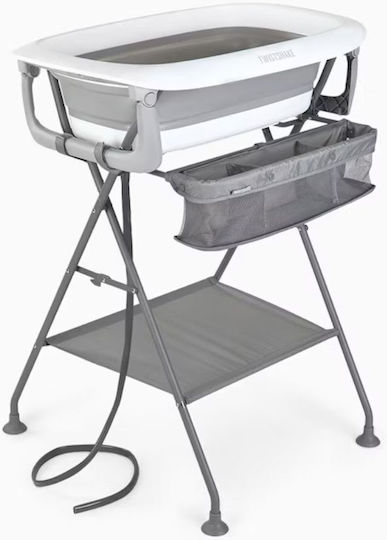 Twistshake Babybadewanne mit Ständer Luxury Bath & Changing Kit Grau