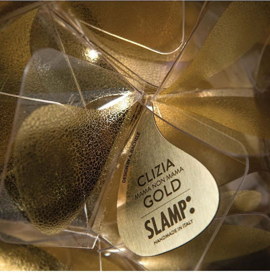 Slamp Clizia Mama Non Mama Decorative Lamp Flower with Socket for Bulb E14 Gold