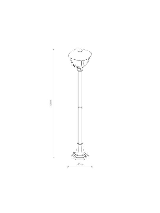 Nowodvorski Outdoor Floor Lamp Small Post 10W IP44 for E27 Black