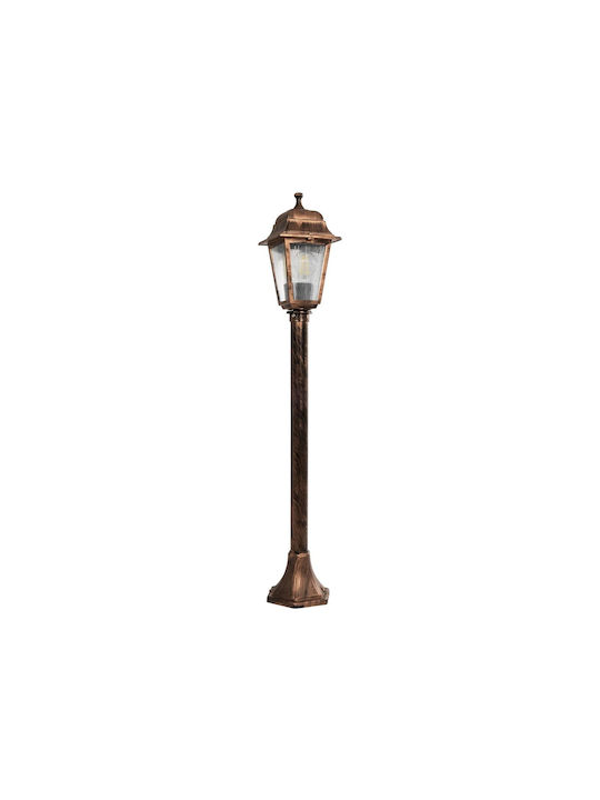 GloboStar Solme Outdoor Floor Lamp Small Post IP44 for E27 Copper
