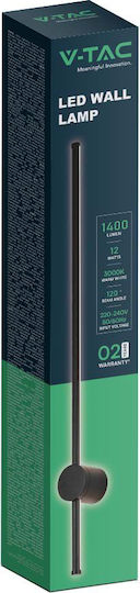 V-TAC Επιτοίχιο Γραμμικό Φωτιστικό LED IP65 12W με Θερμό Λευκό Φως 7.2x65εκ.