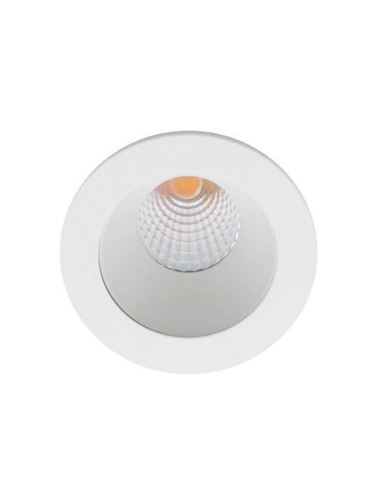 Gekas Einbau Spot mit integriertem LED und Warmweißes Licht Weiß 3x3cm. 1Stück