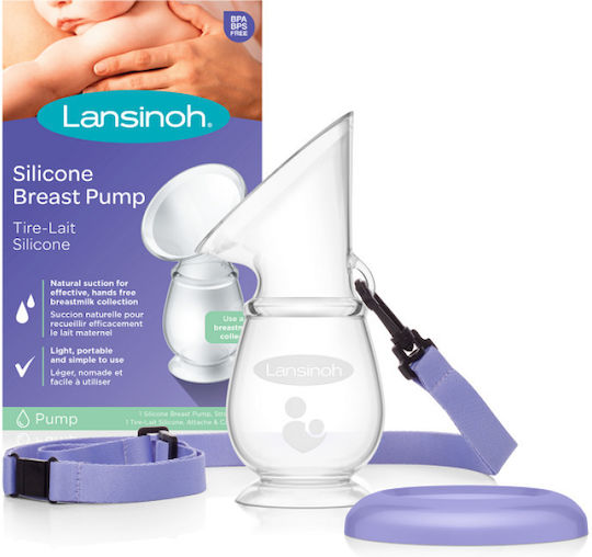 Lansinoh Manual Single Breast Pump Electric Purple 100ml