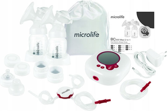 Microlife Maxicare Advanced Ηλεκτρικό Διπλό Θήλαστρο Μπαταρίας Λευκό 180ml