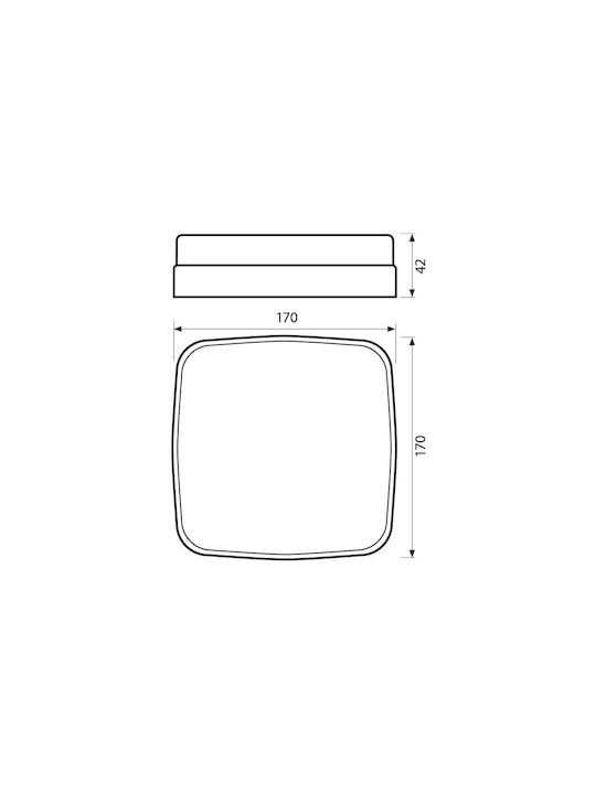 Vivalux Bali/S Outdoor Ceiling Flush Mount with Integrated LED in White Color VIV004148