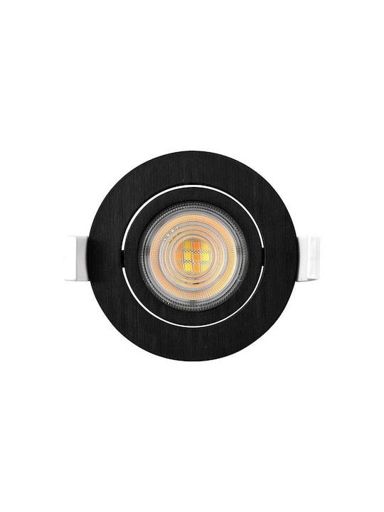 Braytron Rund Metallisch Einbau Spot Schwarz 1Stück