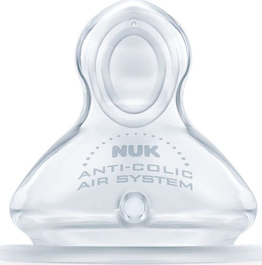 Nuk First Choice+ Silicone Baby Bottle Teats Medium Flow for 0+ months 2pcs