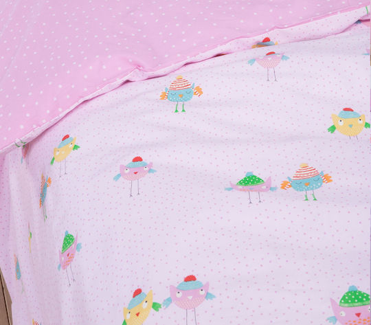 Nef-Nef Homeware Tweet So Sweet Lovely Σετ Παιδική Παπλωματοθήκη Μονή με Μαξιλαροθήκη Βαμβακερή So Sweet 160x240εκ.