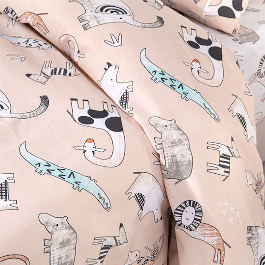 Guy Laroche Zootopia Cameo Kids Duvet Cover Single Cotton Cameo 165x225cm