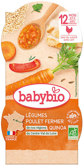 Babybio Βρεφικό Γεύμα με Γεύση Κοτόπουλο με Κινόα για 12+ Μηνών