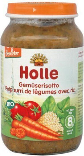 Holle Baby Meal Risotto with Vegetables with Flavor Risotto with Vegetables No Added Sugar 220gr for 8+ Months