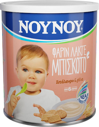 NOUNOU Бебешки крем с вкус Бисквита 300гр за 6+ месеца