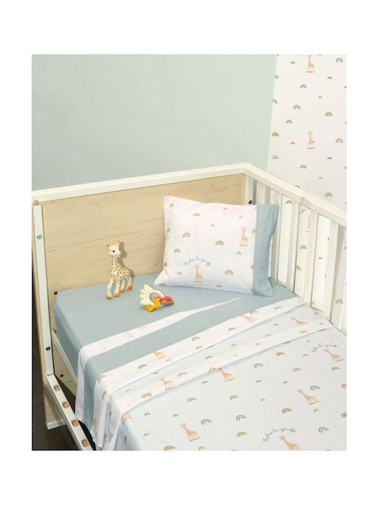 Baby Oliver Baby Sheets Set Crib Cotton Green 160x110cm 3pcs