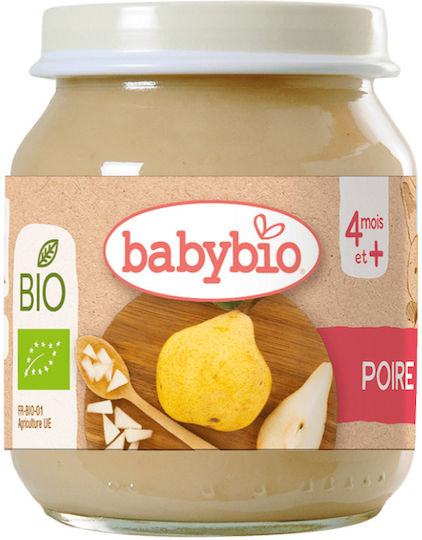 Babybio Fruit puree Pear with Flavor Pear 130gr for 4+ Months