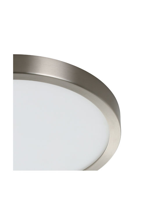 Eglo Fueva Outdoor Ceiling Flush Mount with Integrated LED in Silver Color 98845
