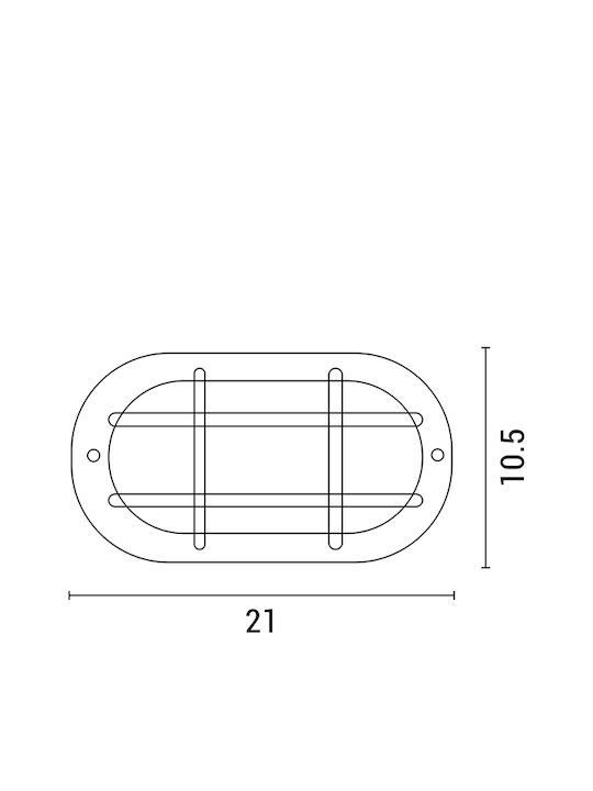 Eurolamp Wall-Mounted Outdoor Turtle Light E27 IP44 21x10.5x8.5εκ.