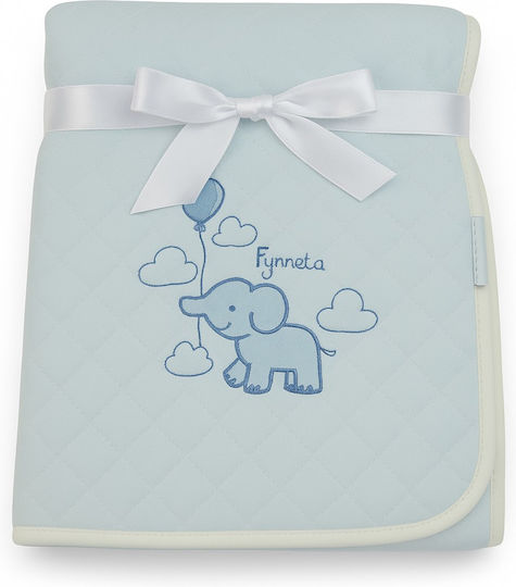 Kikka Boo Κουβέρτα Αγκαλιάς & Λίκνου Elephant Fleece Κοραλί Blue 75x100εκ.