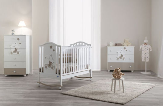 Baby Dresser with 6 Drawers White 69x48x126cm