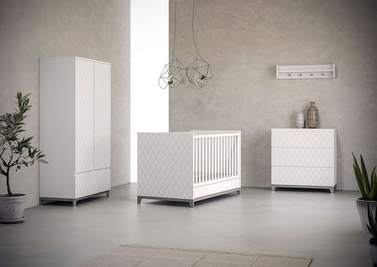 Rombo Baby Wickelkommode mit 3 Schubladen Weiße 91x51x94cm