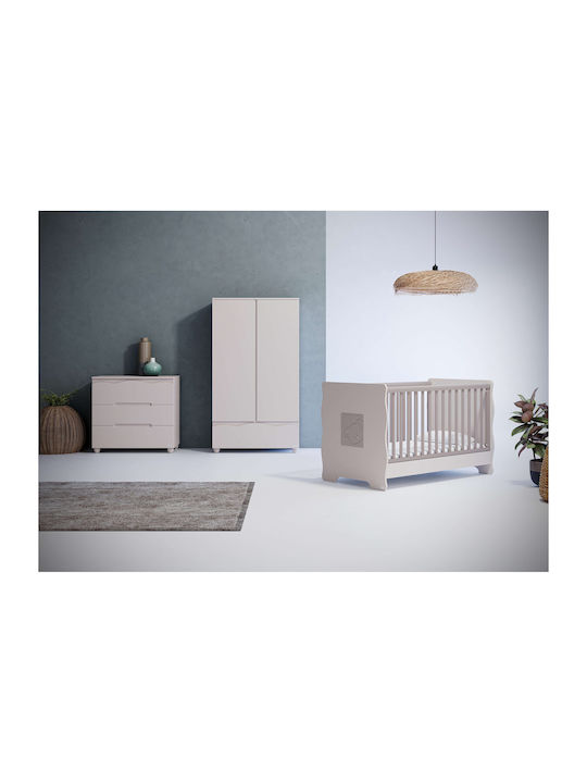 Winnie Baby Dresser with 3 Drawers White 94x51x88cm