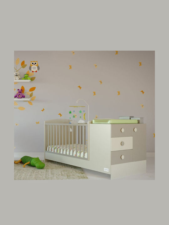 Asterias Bebe Πολυμορφική Κούνια Angel White/Cappuchino με Συρτάρι