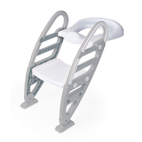 Dolu Toddler Toilet Seat with Footrest & Handles Gray