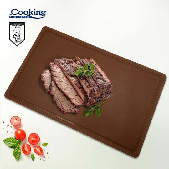 Heinner HDPE Brown Cutting Board 53x32.5x2cm Chef Line