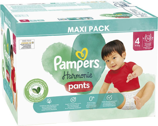 Pampers Памперси гащи Nappy № 4 за 9-15kg 74бр