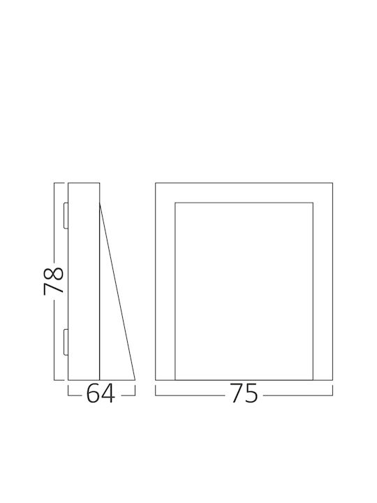 Braytron Wall-Mounted Outdoor Spot G9 IP54 10x10x10cm