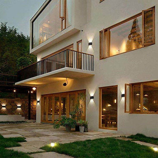 Led Waterproof Set of 2 Wall Solar Lights Street Warm White with Photocell IP65 15.5cmx5.5cmcm