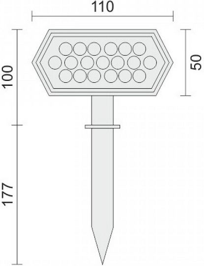 Spot Light Καρφωτό Ηλιακό Φωτιστικό 4W με Ψυχρό Λευκό Φως 6000K IP65