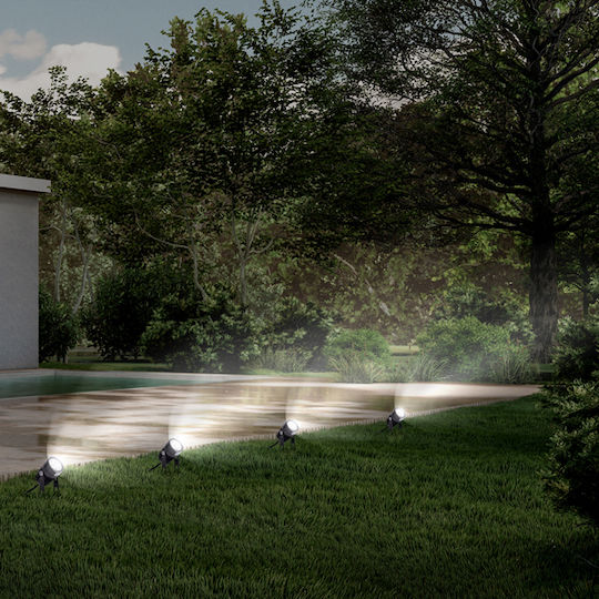 Eurolamp Set of 4 Stake Solar Lights 1.5W 200lm with Natural White Light 4000K IP44
