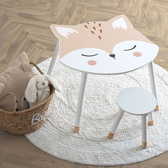 Fox Kindertisch aus Holz Weiß Atmosphera