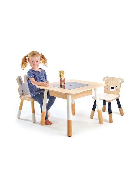 Forest Kinder Tischset mit Stühlen aus Holz Mehrfarbig Tender Leaf Toys